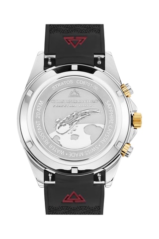 Stalen Quartz Horloge en Armband - Chronograaf - Zwart en Goudkleurig