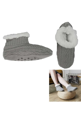 Zapatillas de casa - Gris y blanco