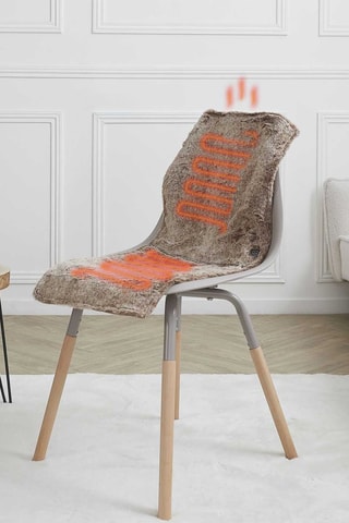 Manta calefactora para sillas - Gris - 80 x 1 x 38 cm