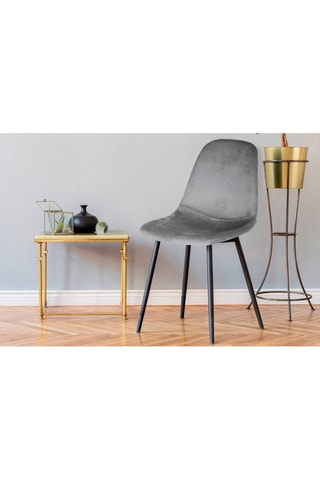 4 sillas Guilia - 
Gris oscuro