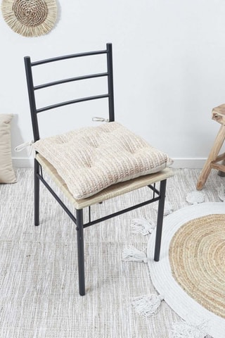 Cojín reversible para silla - 40 x 40 cm - Marrón 