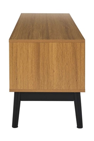 Mueble de TV de 2 puertas de madera y pino Felix - 110 x 48 x 40 cm