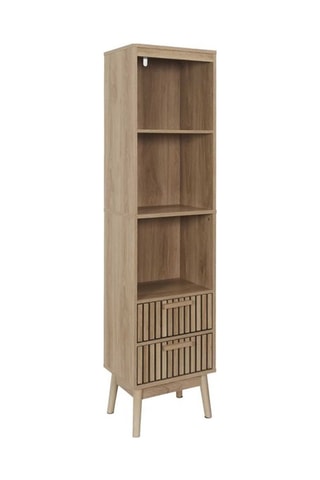 Mueble columna de 2 cajones Klaus - Marrón