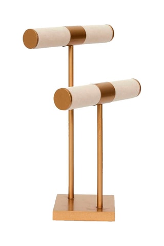 Joyero - Beige y dorado - 21 x 14 x 29,5 cm