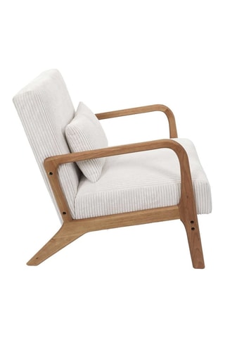 Sillón Scott - Beige y natural