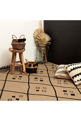 Alfombra Mumbai - Marrón y negro - 120 x 180 cm