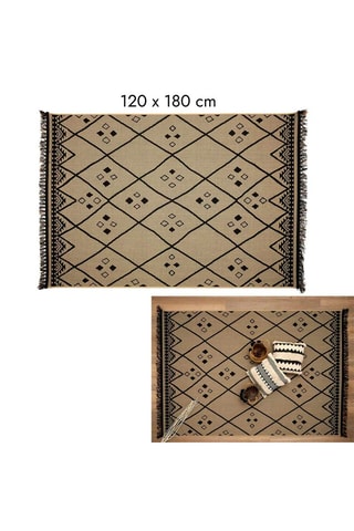 Alfombra Mumbai - Marrón y negro - 120 x 180 cm