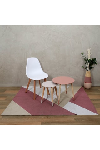 Alfombra - Rosa y beige - 120 x 170 cm