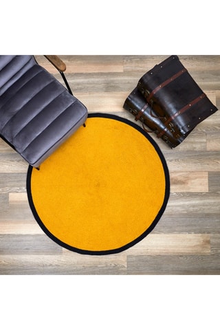Alfombra redonda - Mostaza - 120 cm
