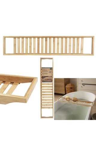 Bandeja de bañera de bambú - 68 x 15 x 4 cm