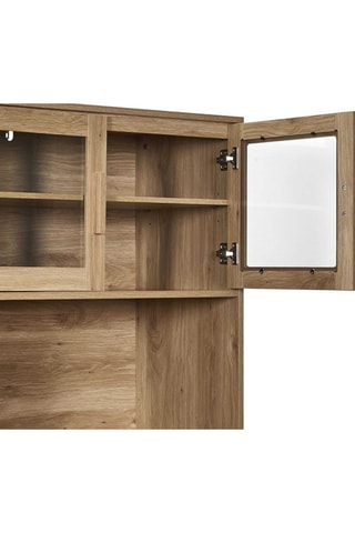 Aparador de 4 puertas - Puertas de vidrio - 80 x 172 x 40 cm