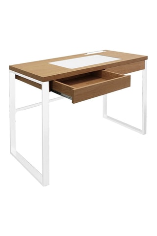 Escritorio - Natural y blanco