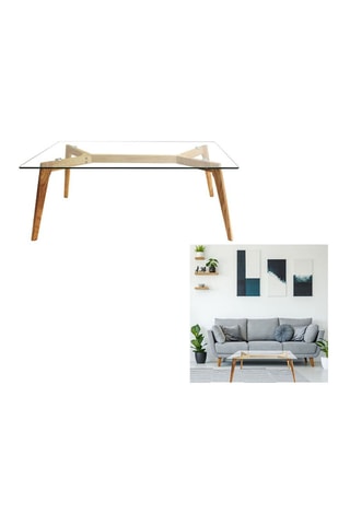 Mesa de centro de madera - 110 x 60 x 45 cm