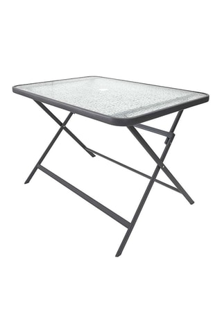 Mesa plegable de vidrio templado Formentera - 110 x 70 cm