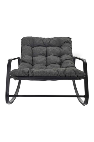 Sillón mecedor Miami - 
Gris y negro