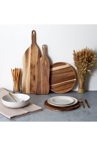 Tabla de presentación de madera de acacia - 64 x 19 cm