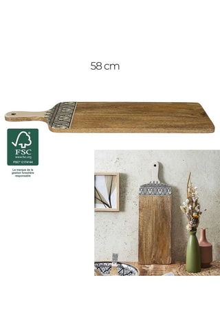 Tabla de presentación de madera de mango - 58 cm