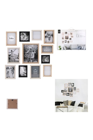 Marco de fotos de madera - Negro y natural