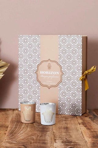 Estuche de 7 velas perfumadas Mirage - Almizcle blanco y rosa