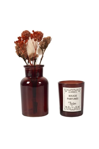 Vela perfumada y flores secas -  Modelo aleatorio