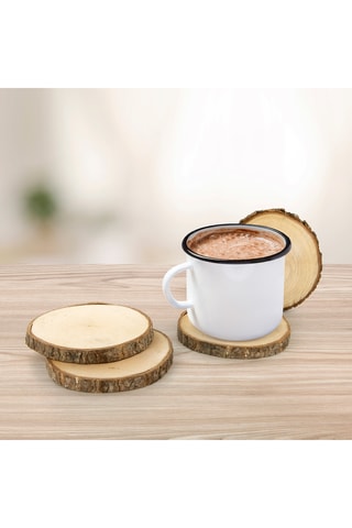 2 posavasos de madera - 5,70 x 12,20 cm