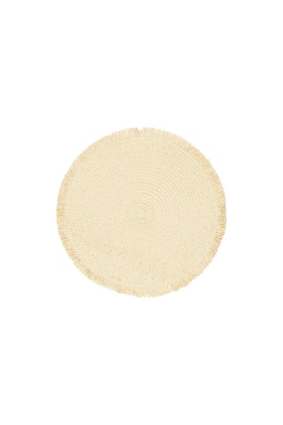 6 manteles individuales redondos - Beige - 38 cm