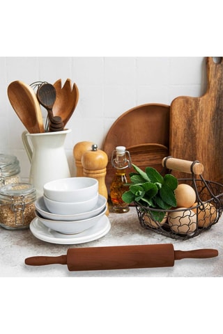 Rodillo de amasar de acacia - 45 x 4,5 x 4,5 cm