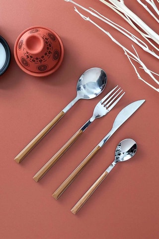 Cubertería de acero inoxidable - 16 piezas