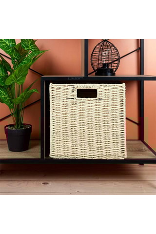 Cubo plegable - 30 x 30 cm - Beige