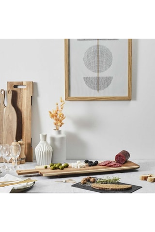 Tabla con patas de acacia - 60 x 1,5 x 19 cm