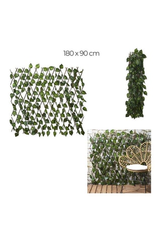 Enrejado plegable con hojas artificiales - 180 x 90 cm
