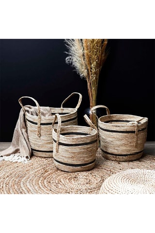 3 cestas - Natural y negro