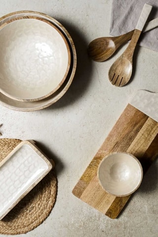 Ensaladera de madera de mango Nerina - 33 cm