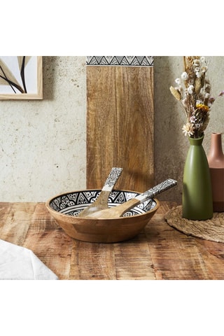 Ensaladera de madera de mango -  28 cm