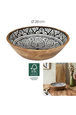 Ensaladera de madera de mango -  28 cm