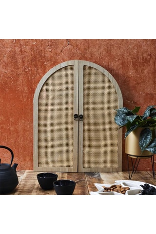 Espejo con contraventanas Bali - 40 x 50 cm - Natural