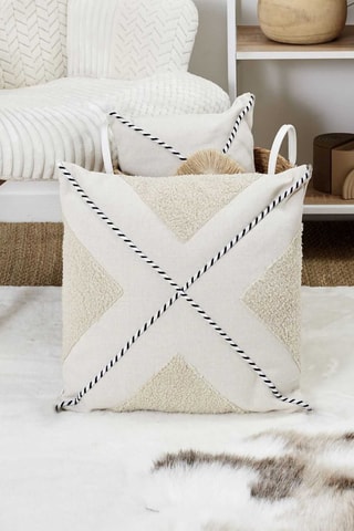 Cojín - Beige - 40 x 10 x 40 cm