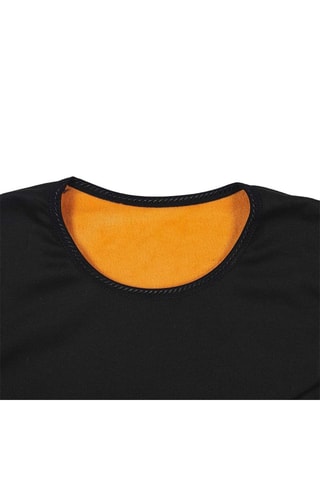 Camiseta térmica - Negro y naranja