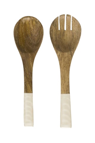 Cubiertos para ensalada de madera Nerina