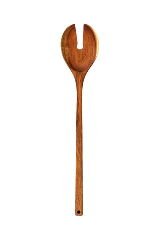 Cubiertos para servir de madera de acacia - 36 cm