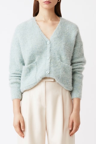 Casaco de malha em alpaca - Verde-água