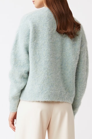 Casaco de malha em alpaca - Verde-água