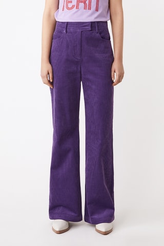 Calças de cintura alta - Violeta