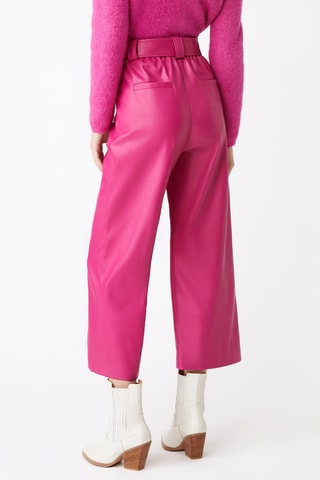 Calças 7/8 de cintura alta - Fúcsia