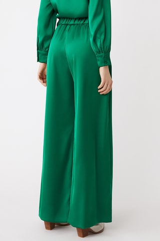 Calças de cintura alta - Verde