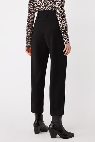 Calças de cintura alta - Preto