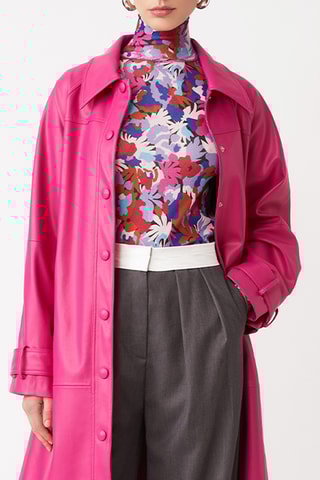 Casaco comprido - Fúcsia