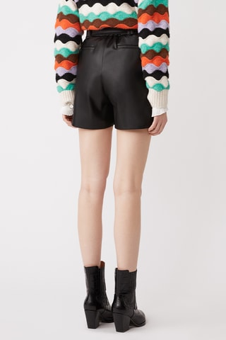 Calções de cintura subida - Preto