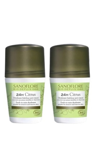 2 desodorantes roll-on ecológicos y veganos 24 h - Cítricos - Pieles sensibles y reactivas - 2 x 50 ml