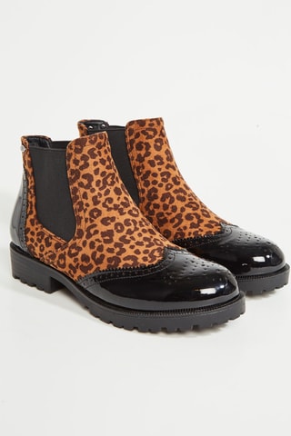 Botines Mirka - Negro y marrón